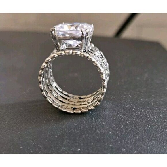 YAM Michal & Yuval 925 Sterling Silver Vintage Israel CZ Ring Size 9 - Picture 7 of 11